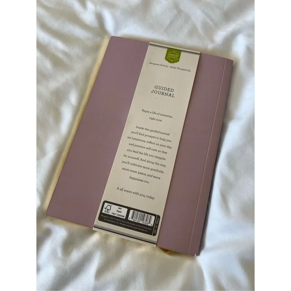 NWT Green Inspired Guided Journal Softcover Sewn Today with Intention Notebook